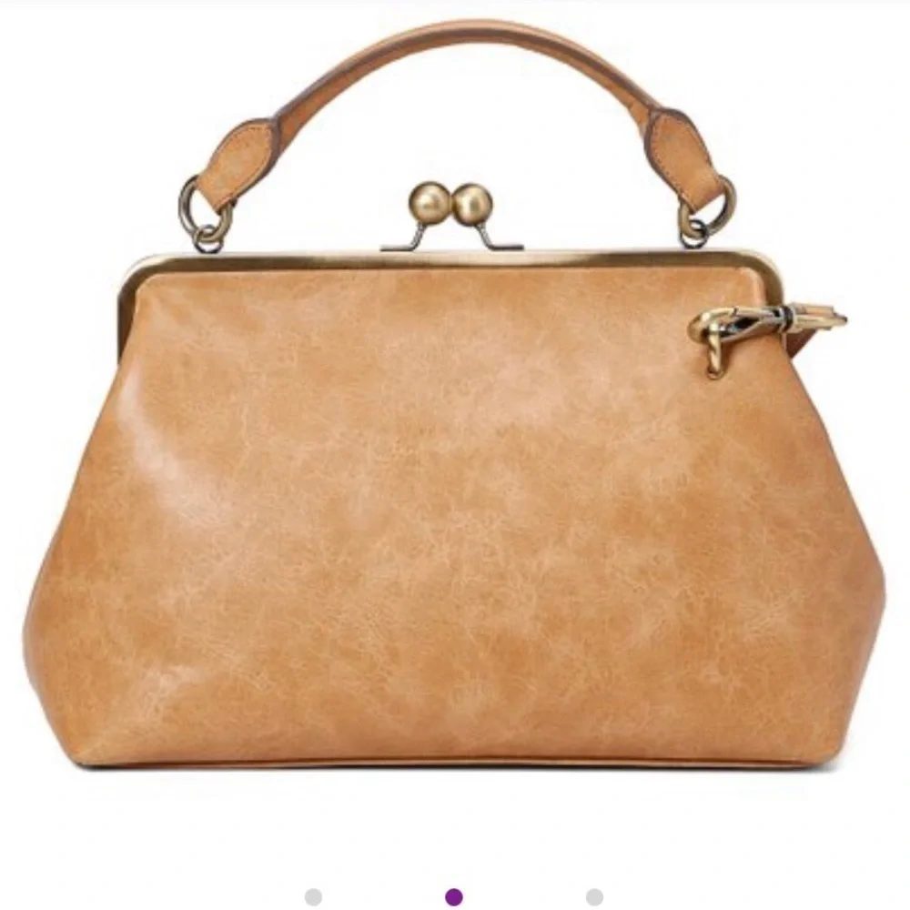 Elle Jae Gypset Tan vegan leather Satchel  Nwt fall casual career - Picture 3 of 6